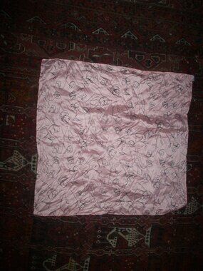 Lark & Ives Pink Rose Hair Scarf - w/ Bag. Scarf is Nice